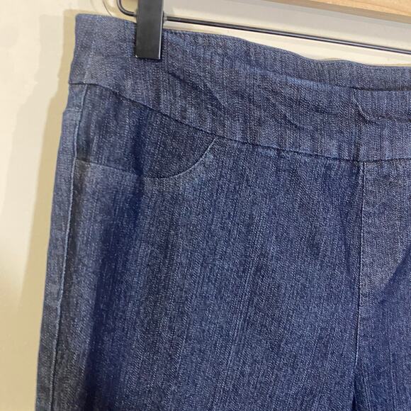 Soft Surroundings Dark Wash Denim Pull On Stretch Jegging Petite Size PM - Picture 2 of 8
